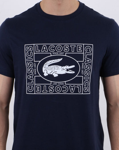 Lacoste Logo T-Shirt Marineblau