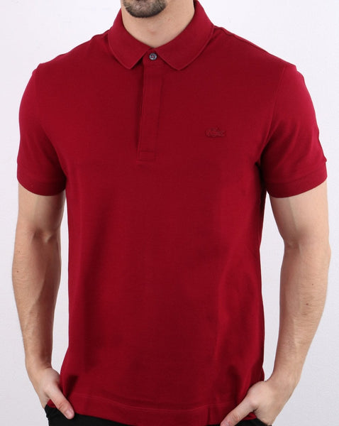 Lacoste Paris Tonal Polo Shirt Burgundy