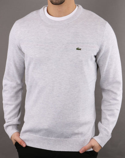 Lacoste Rundhalspullover Grau