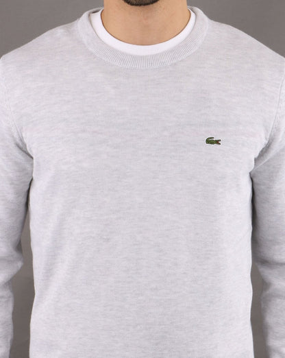 Lacoste Rundhalspullover Grau