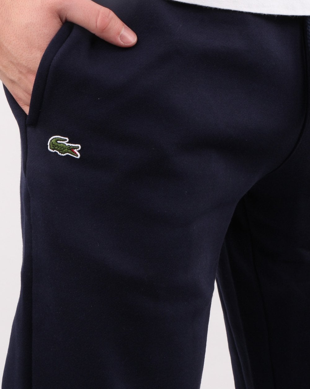 Lacoste Fleece-Trainingshose in Marineblau