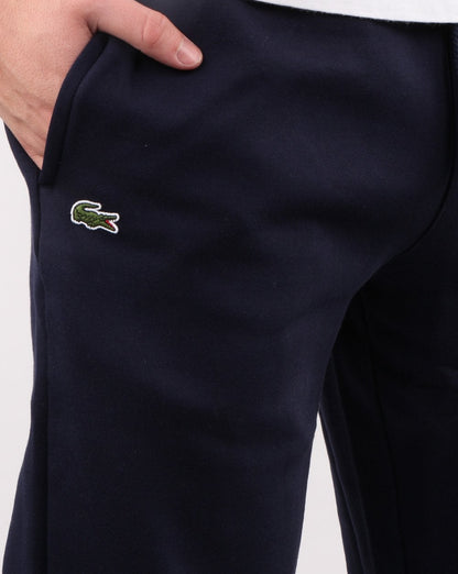 Lacoste Fleece-Trainingshose in Marineblau