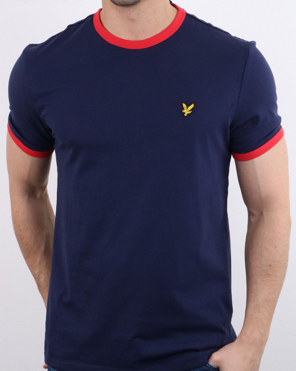 Lyle And Scott Ringer T-Shirt Marineblau/Rot