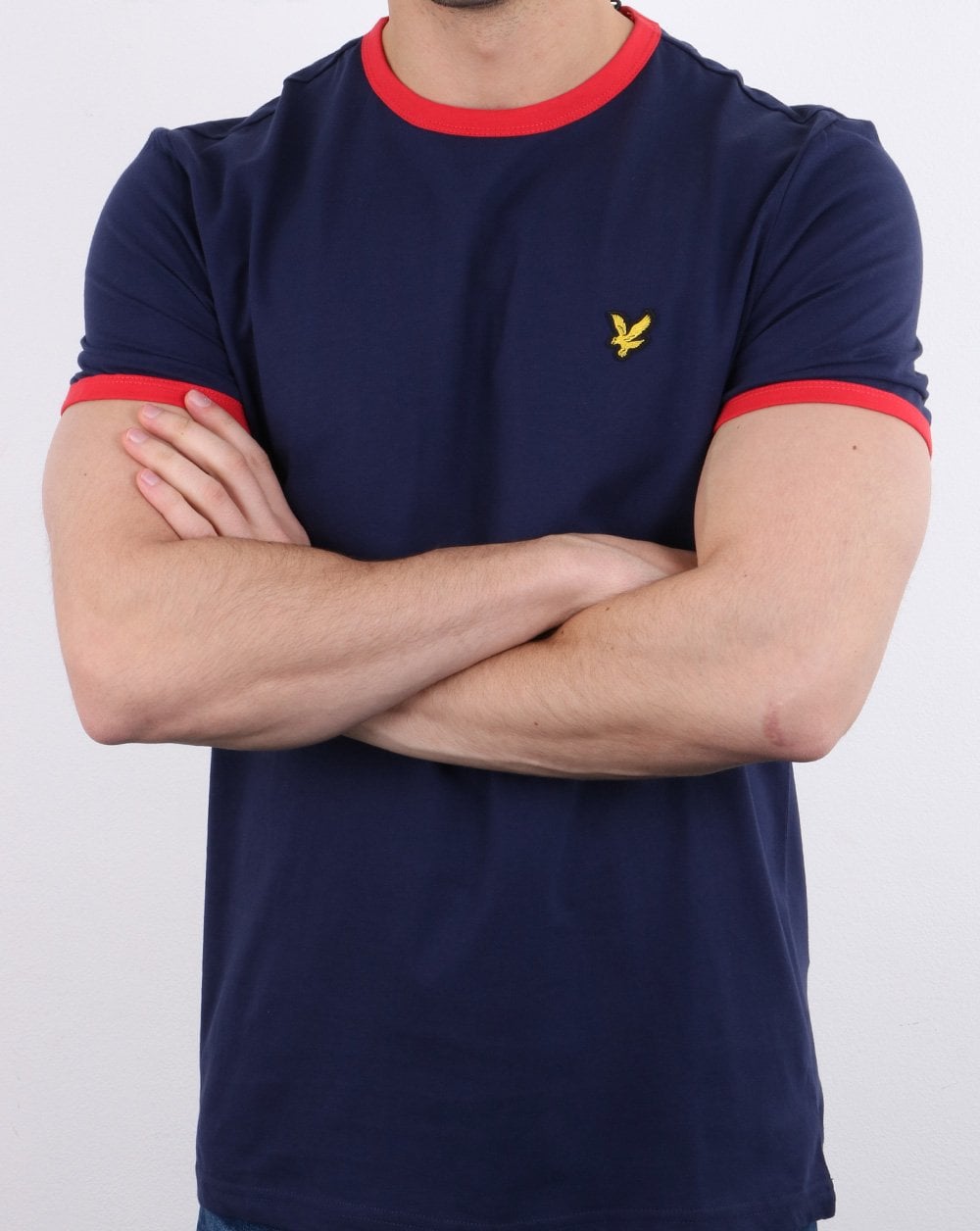 Lyle And Scott Ringer T-Shirt Marineblau/Rot