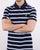 Lyle And Scott Wide Double Stripe Polo Navy