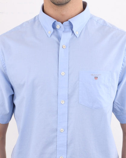 Gant Broadcloth Kurzarmhemd Hamptons Blau