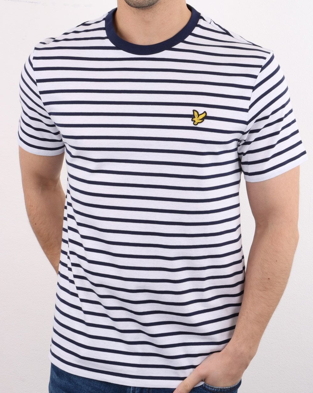 Lyle And Scott Breton Stripe T-shirt White/Navy