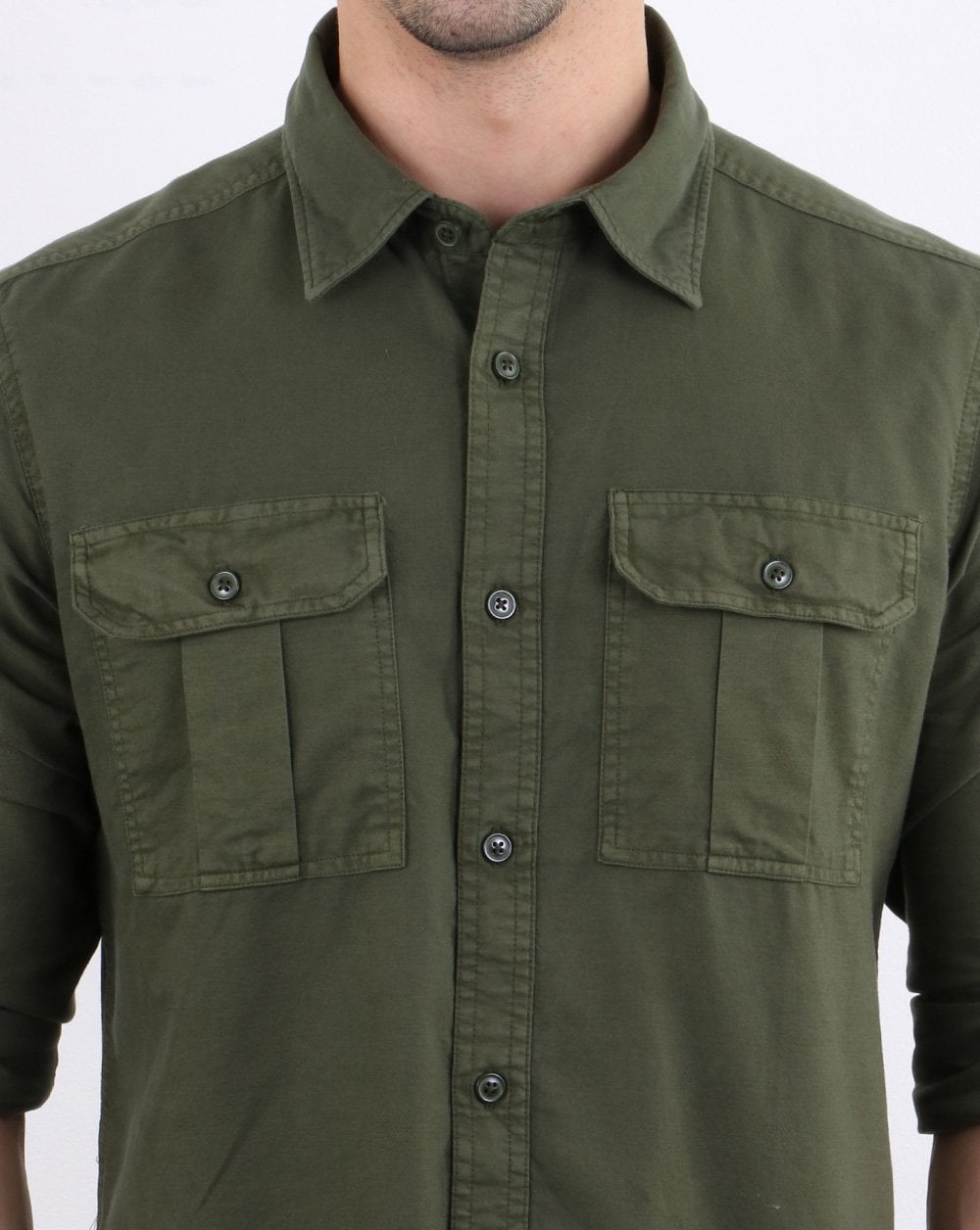 Barbour International Manifold Hemd Khakigrün