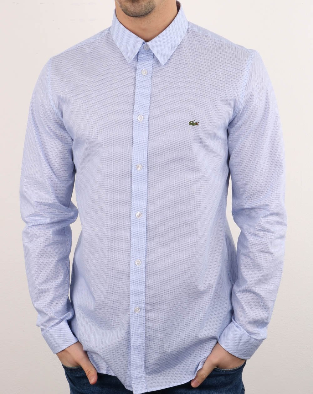 Lacoste Langarmhemd Hellblau