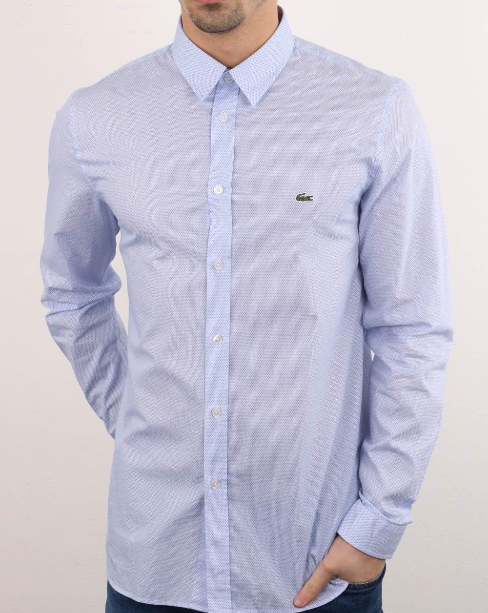Lacoste Langarmhemd Hellblau
