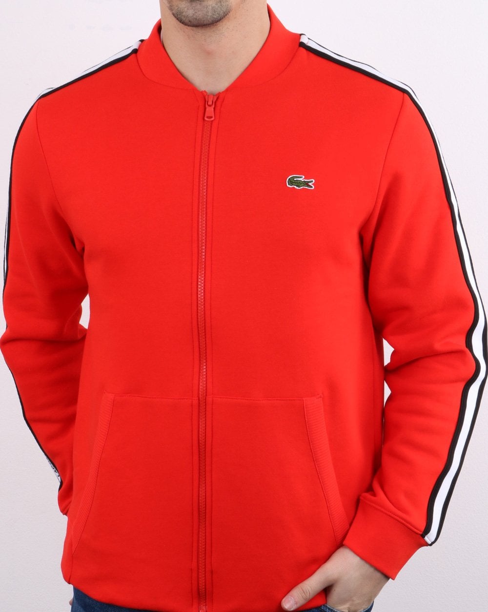 Lacoste Trainingsjacke Rot/Schwarz