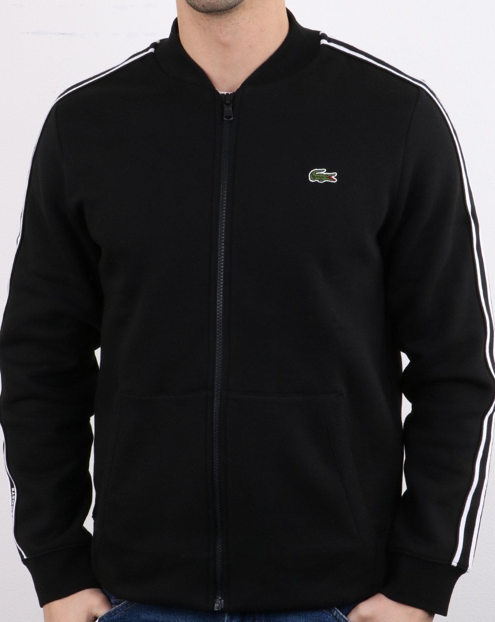 Lacoste Trainingsjacke Schwarz/Weiß