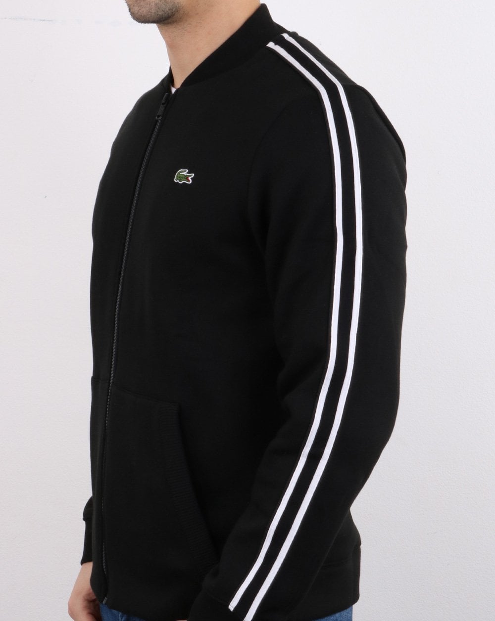 Lacoste Trainingsjacke Schwarz/Weiß