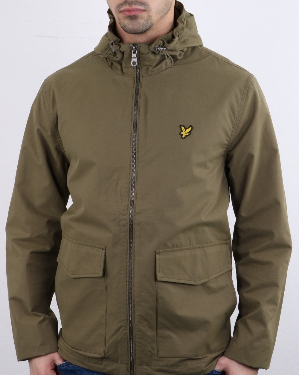 Lyle And Scott – Jacke mit zwei Taschen in Khaki