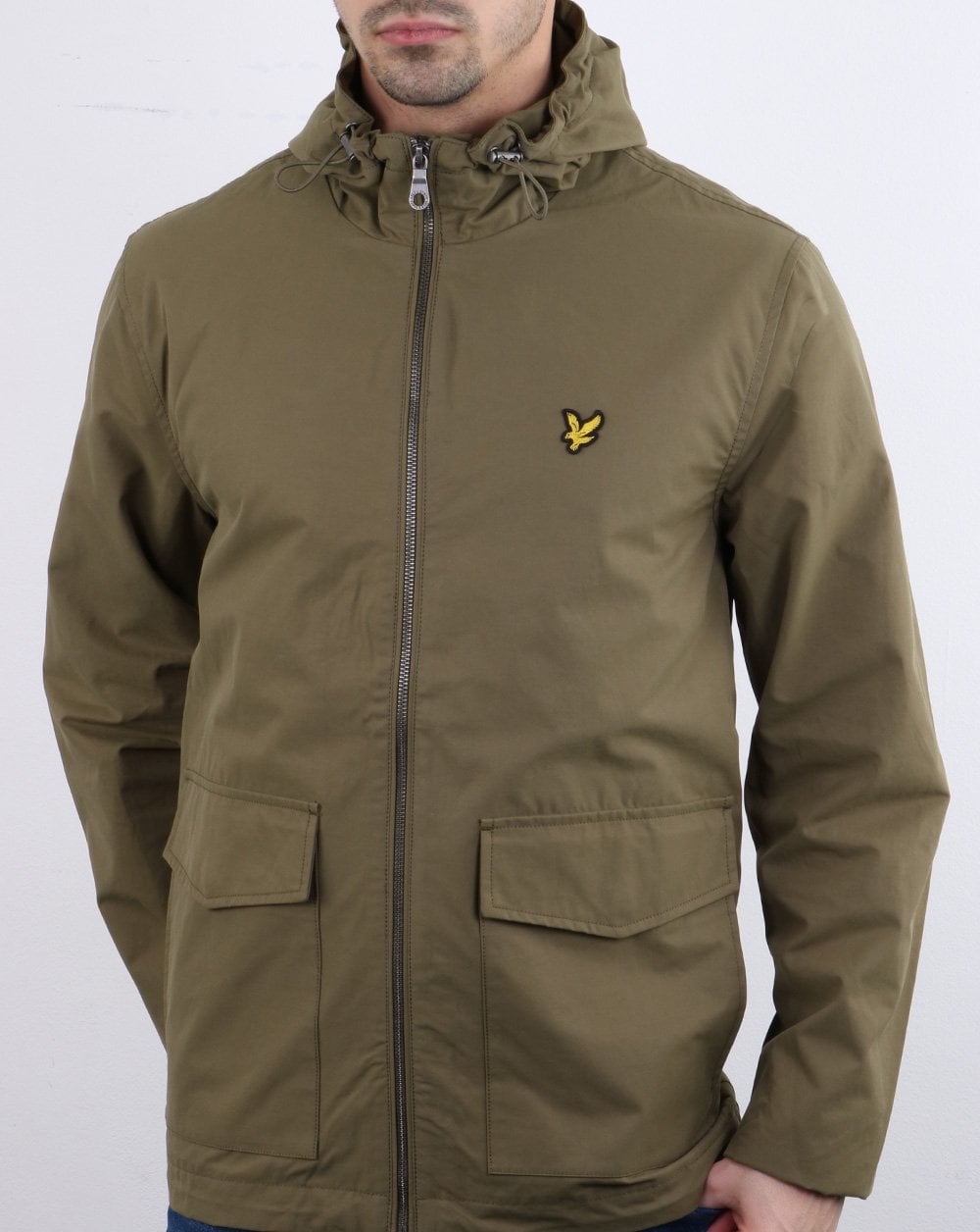 Lyle And Scott – Jacke mit zwei Taschen in Khaki