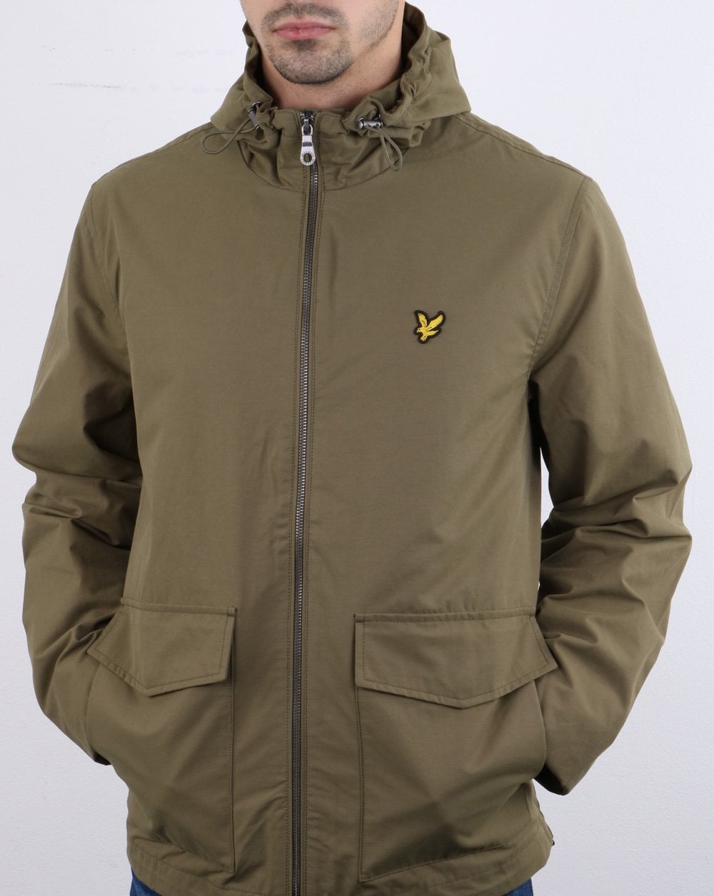Lyle And Scott – Jacke mit zwei Taschen in Khaki