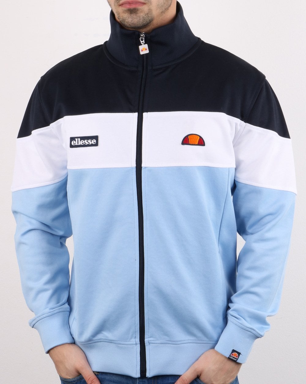 Ellesse Caprini Trainingsjacke Hellblau/Weiß/Marineblau