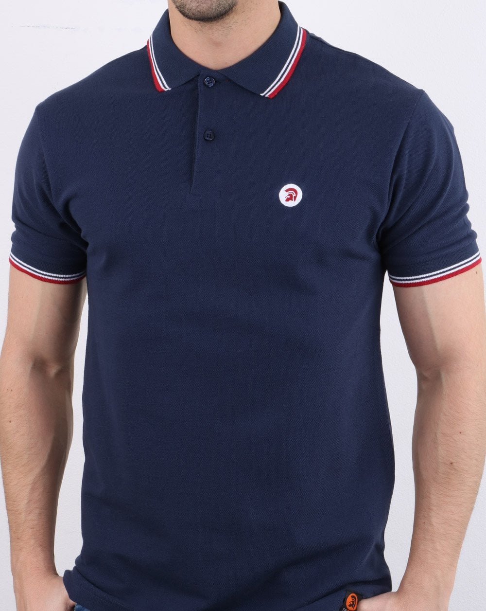Trojan – Klassisches Poloshirt mit Streifen in Marineblau