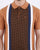 Trojan Houndstooth Polo Shirt Tan