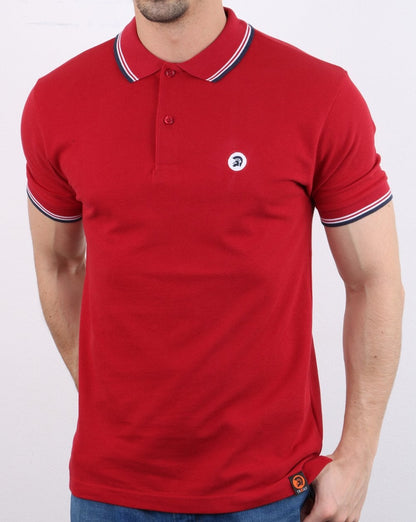 Trojan Classic Poloshirt mit Streifen in Rot