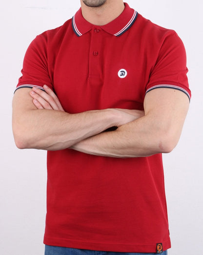 Trojan Classic Poloshirt mit Streifen in Rot