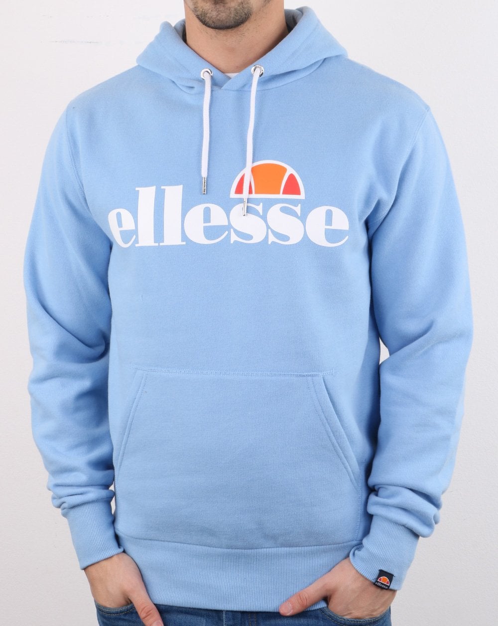 Ellesse – Kapuzenpullover mit Logo, Hellblau