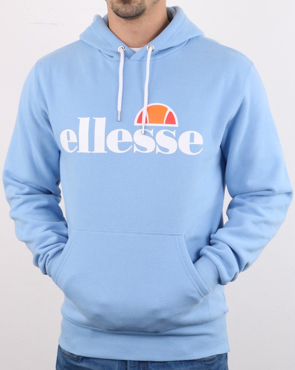 Ellesse – Kapuzenpullover mit Logo, Hellblau