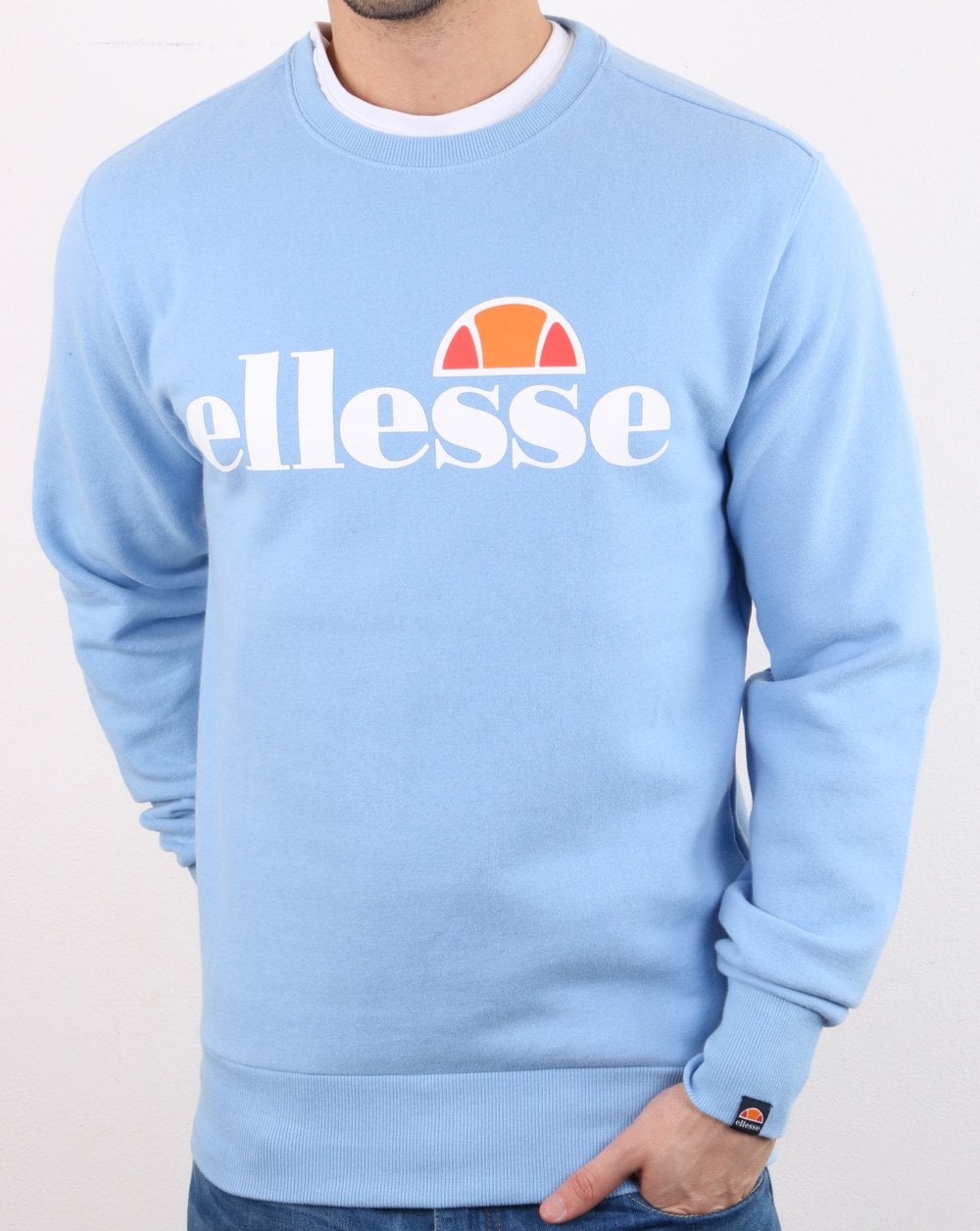 Ellesse – Sweatshirt mit Logo, Himmelblau