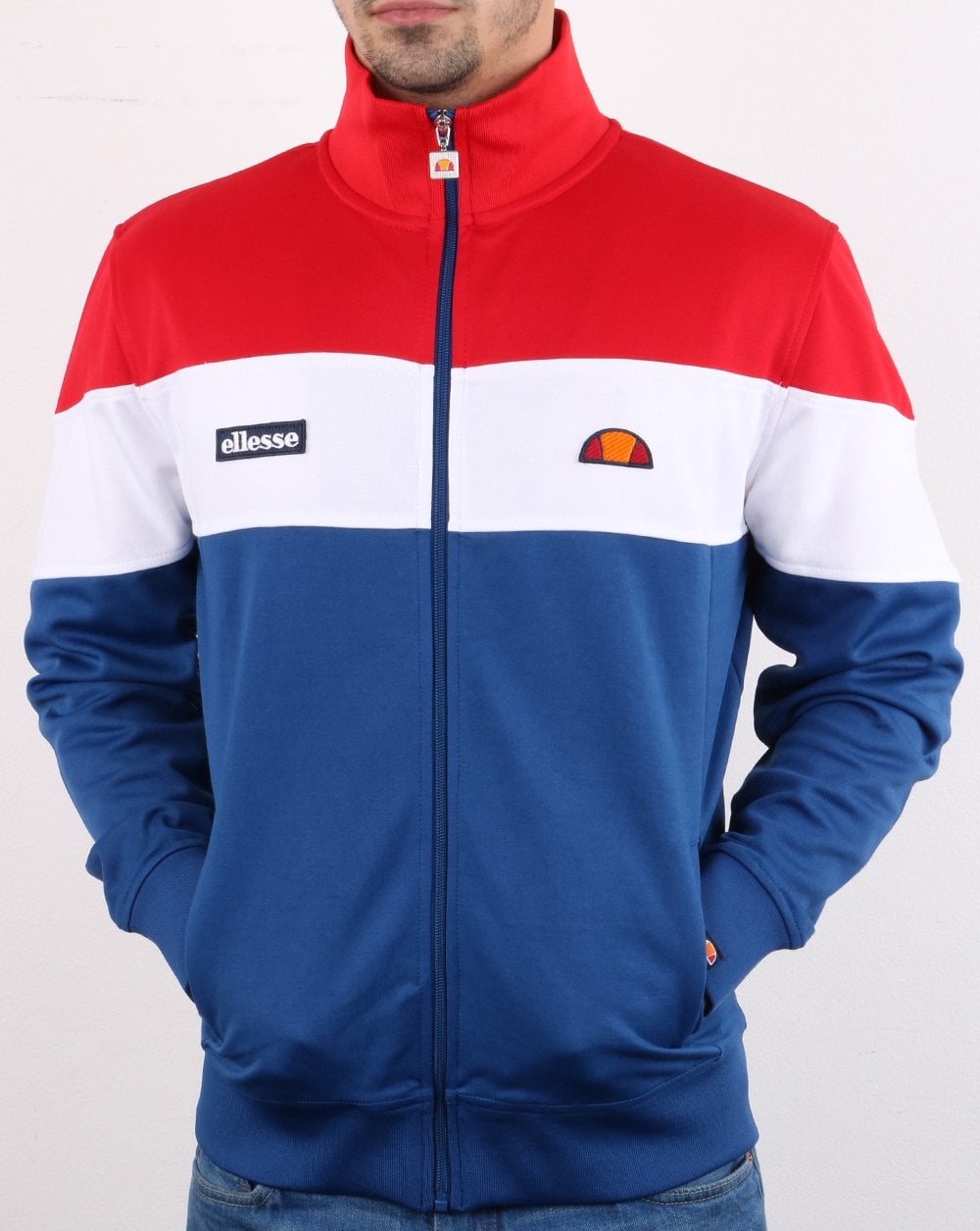 Ellesse Caprini Trainingsjacke Blau/Weiß/Rot