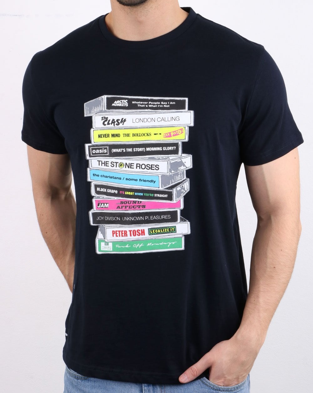 Weekend Offender Kassetten T-Shirt Marineblau