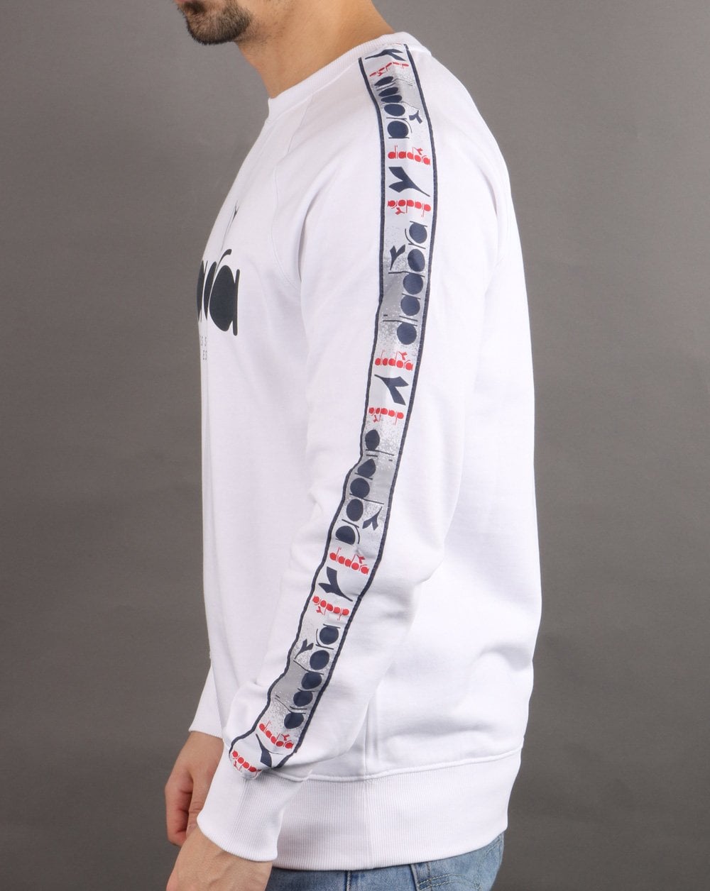 Diadora Logo Sweatshirt Optisches Weiß