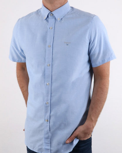 Barbour Oxford Kurzarmhemd Himmelblau