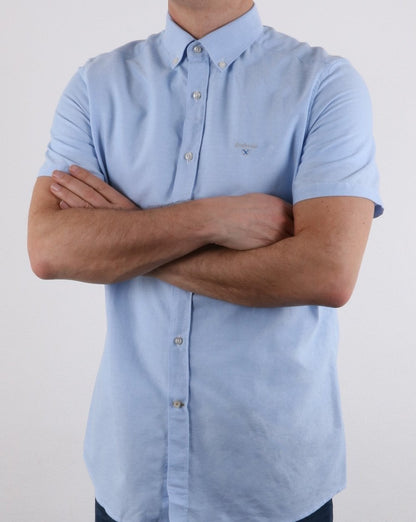 Barbour Oxford Kurzarmhemd Himmelblau