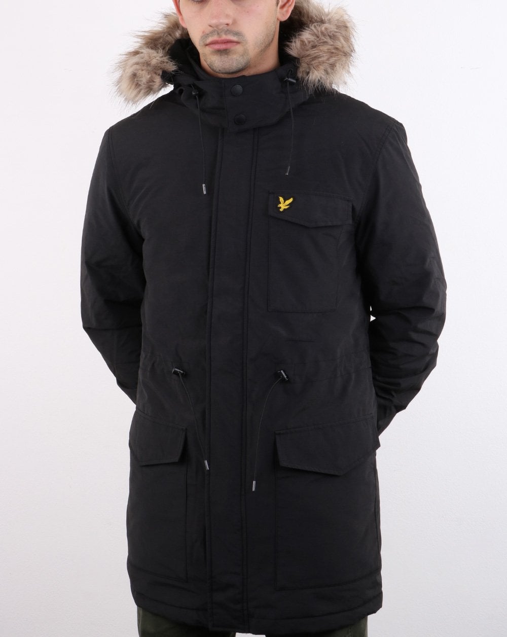 Lyle And Scott Winterweight Microfleece Lined Parka True Black