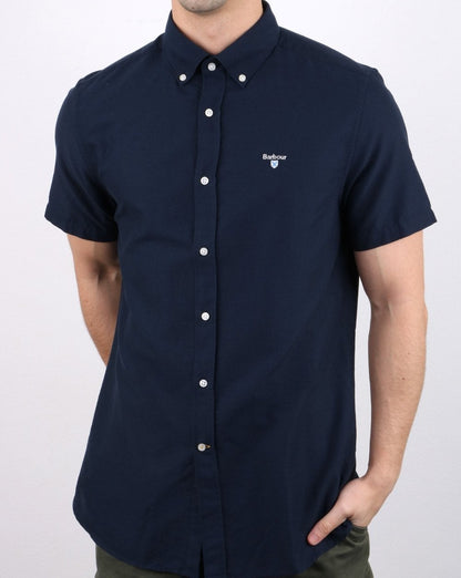 Barbour Oxford Kurzarmhemd Marineblau