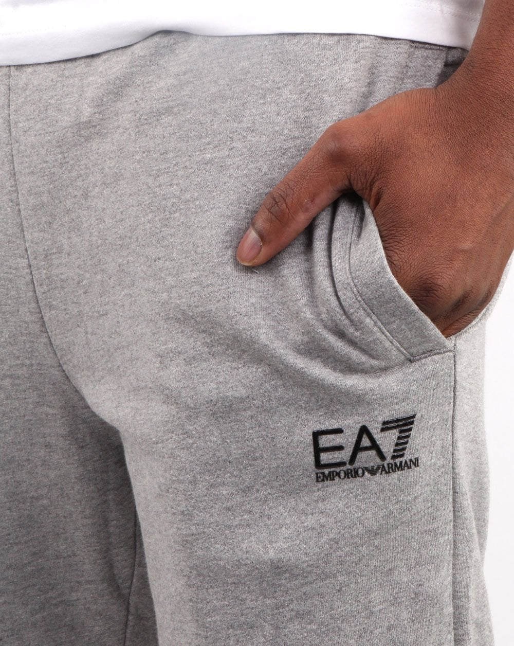 Emporio Armani EA7 – Trainingshose in Graumeliert
