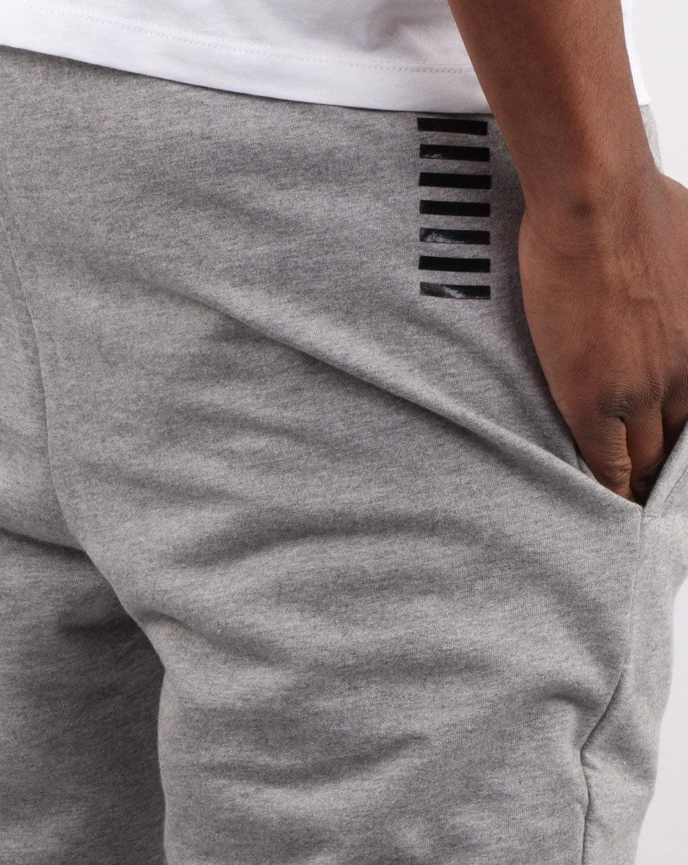 Emporio Armani EA7 – Trainingshose in Graumeliert