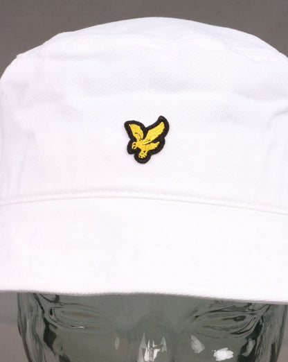 Lyle And Scott Fischerhut aus Baumwolltwill Weiß