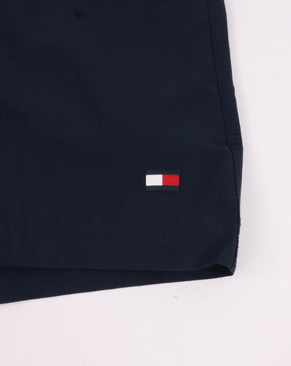 Tommy Hilfiger – Badeshorts mit Kordelzug in Marineblau