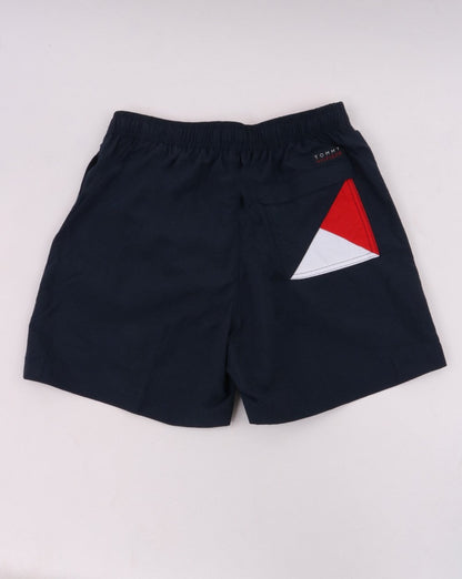 Tommy Hilfiger – Badeshorts mit Kordelzug in Marineblau