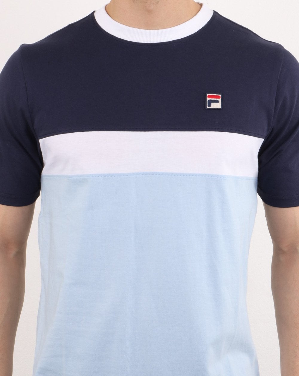 Fila Vintage Colours T-Shirt Himmelblau/Marineblau/Weiß