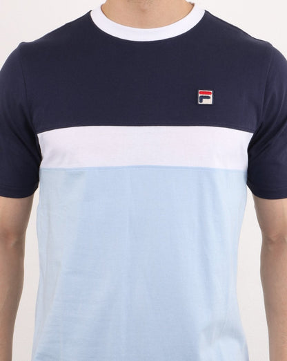 Fila Vintage Colours T-Shirt Himmelblau/Marineblau/Weiß