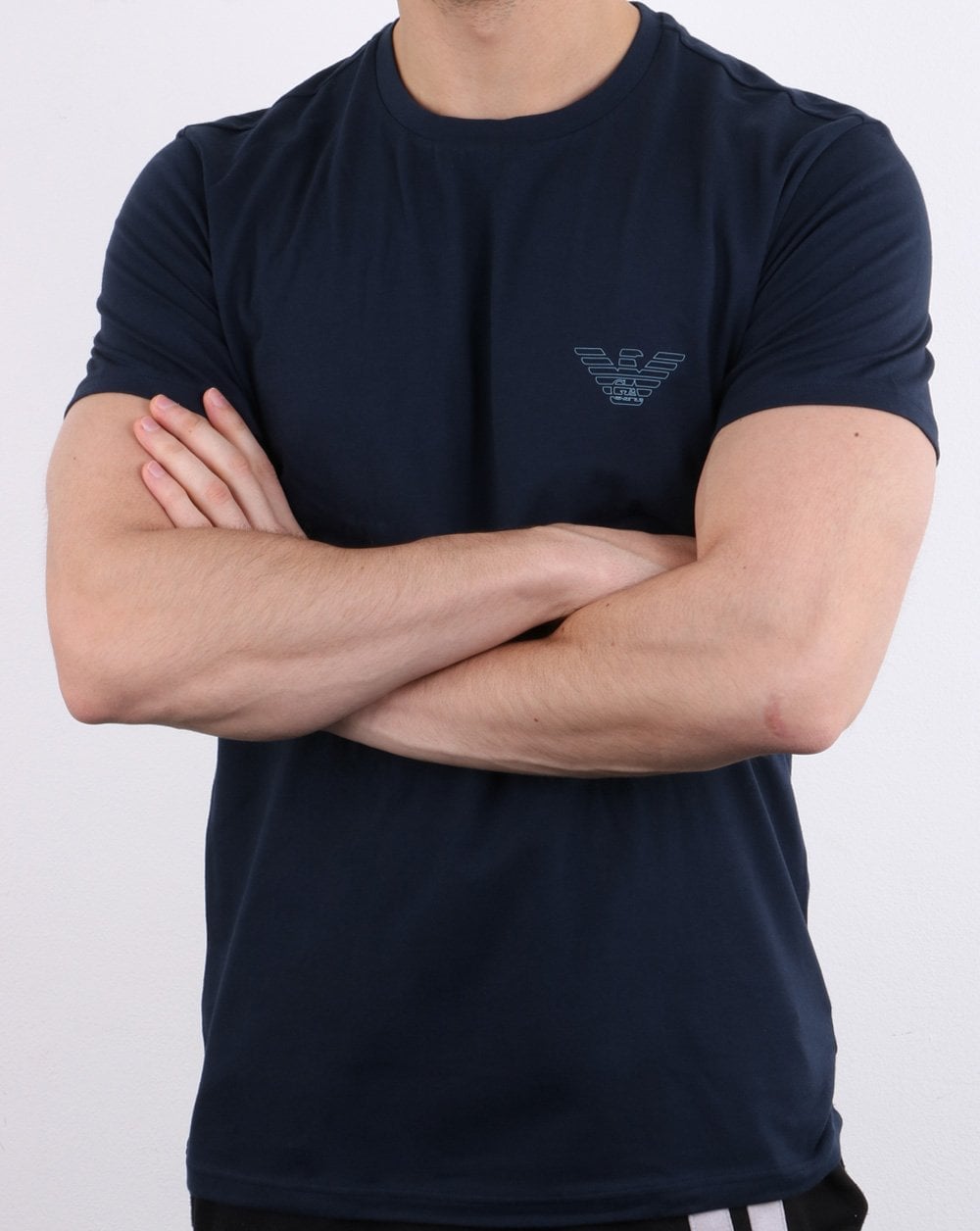 Emporio Armani T-Shirt aus Bio-Baumwolle Marineblau