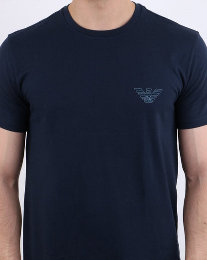 Emporio Armani T-Shirt aus Bio-Baumwolle Marineblau