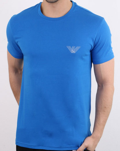 Emporio Armani T-Shirt aus Bio-Baumwolle Königsblau