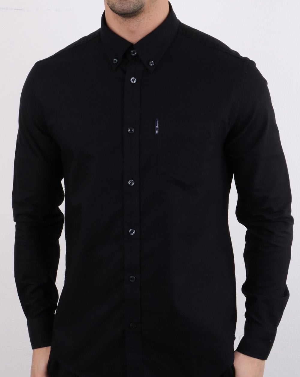 Ben Sherman Oxford-Hemd Schwarz
