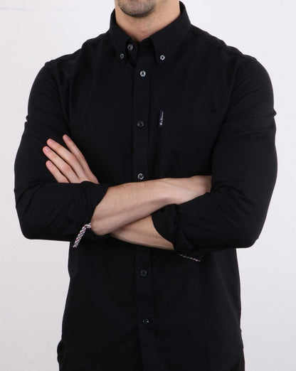 Ben Sherman Oxford-Hemd Schwarz