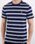 Lyle And Scott Wide Double Stripe T-shirt Navy