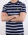 Lyle And Scott Wide Double Stripe T-shirt Navy