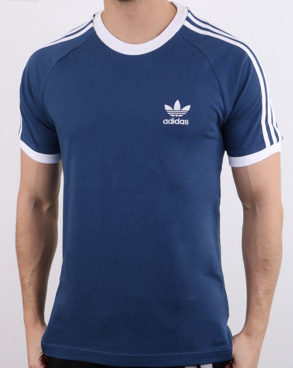 Adidas Originals 3-Streifen-T-Shirt Dunkelblau